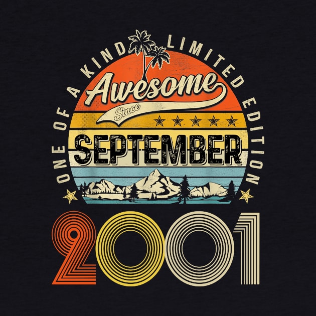 Awesome Since September 2001 Vintage 22nd Birthday by PlumleelaurineArt